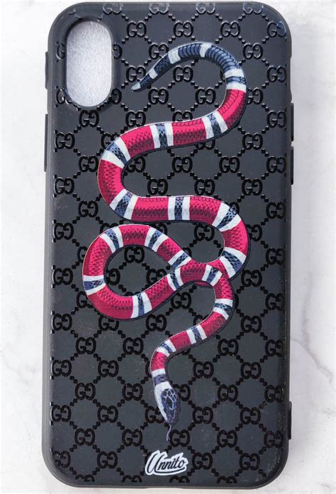 iphone x gucci snake|Gucci iPhone cases for men.